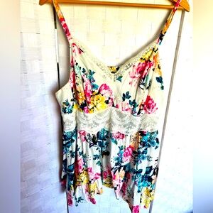 Torrid Boho Lace Floral Tank